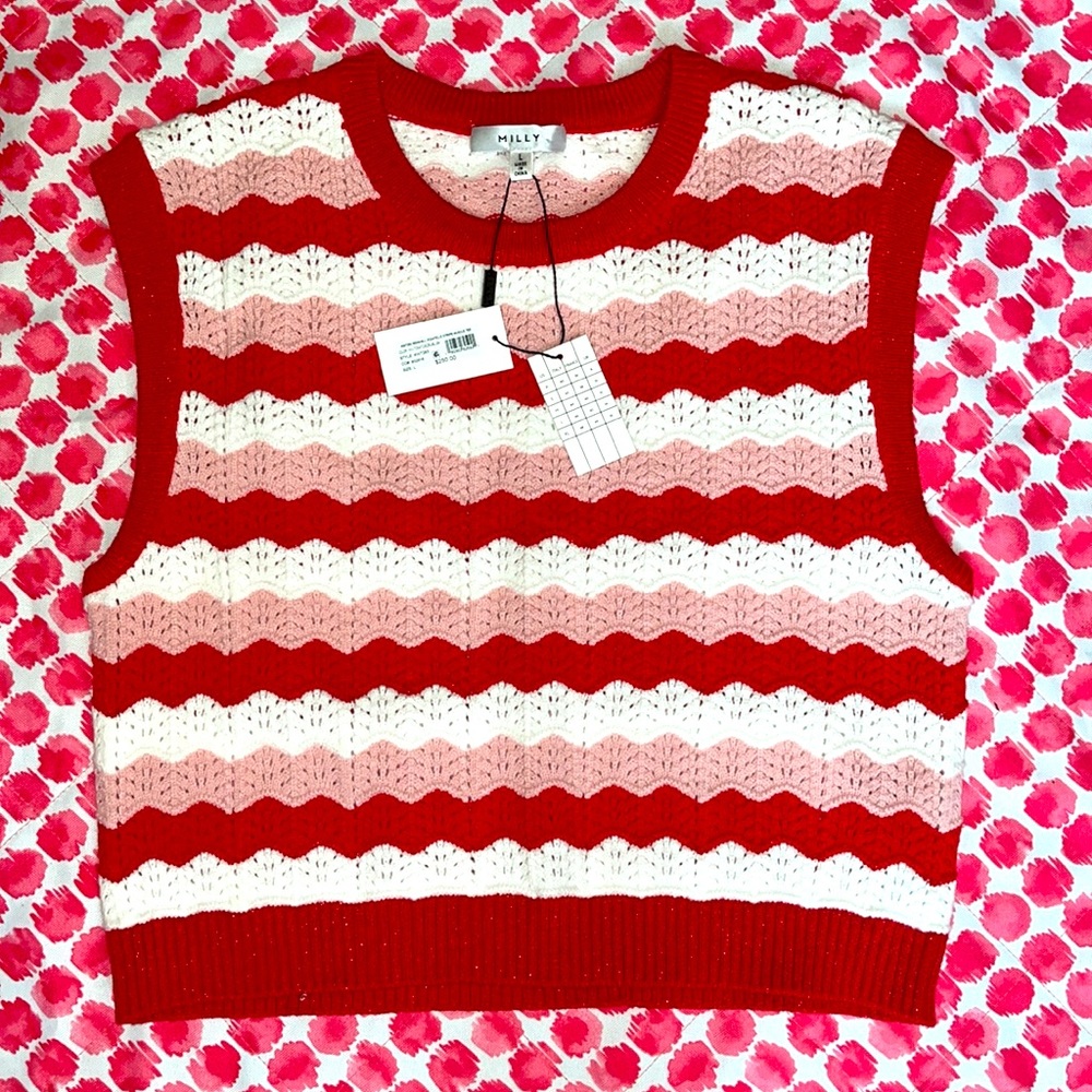 MILLY 😍 Seashell Pointelle Muscle Tee